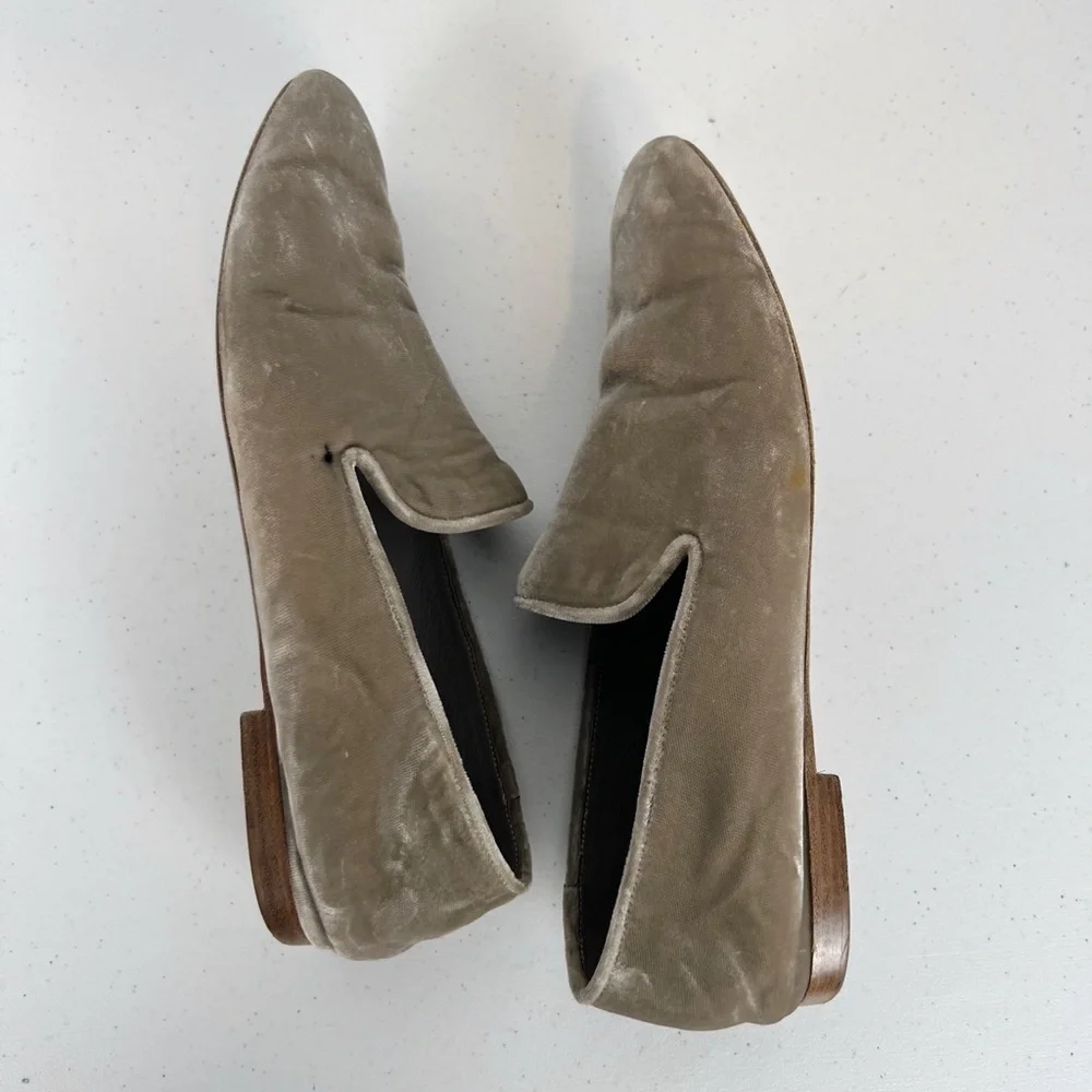 Vince Bray Crushed Velvet Loafer Flats